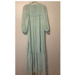 zara green maxi dress